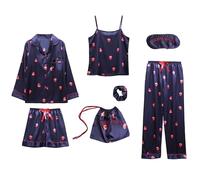 Completo da Notte Donna Confortevole Set Pigiama Elegante in per casa Relax Notturno Morbido Traspirante