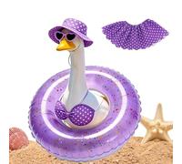 Completo da oca - bikini a pois da 21,65 pollici, costume da oca da prato portatile per feste in piscina, bikini hawaiano con cappello e occhiali da sole | Durevole vestito hawaiana per giardin