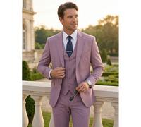Completo da uomo 3 pezzi, giacca da completo & gilet & pantaloni, outfit da sposo romantico e moderno per matrimonio, elegante smoking, per occasioni speciali, vacanze al mare, festa sul tetto L,M,S,X