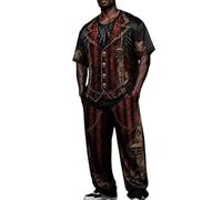 Completo da uomo a due pezzi con stampa di Halloween, composto da maglia a | Abito Uomo Cerimonia Sportivo Outlet Cotone Vestirsi Garzata Moderno Sito Damascati Morbido Garibaldi Training Viapiana
