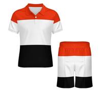 Completo Da Uomo Composto Da Polo E Pantaloncini Abbigliamento Sportivo Casual A Maniche Corte Per Vacanze Picnic O Incontri Informali Stampa Originale Con La Bandiera Della Repubblica Dello Yemen