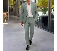 Completo da uomo slim fit 2 pezzi, outfit business casual verde salvia con texture per ospite di matrimonio autunnale, damigella d'onore, cerimonia, regalo per fidanzato/marito, formale L,M,S,XL,XXLCo