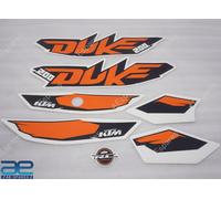 Completo Decalcomanie Grafiche Kit Adesivi Bianco/Arancione Per KTM Duke 200