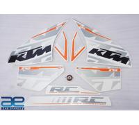 Completo Decalcomanie Grafiche Kit Adesivi Grigio Compatibile Con KTM RC 390 Gec