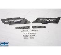 Completo Decalcomanie Grafiche Kit Adesivi Nero Canotta Per Suzuki