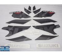 Completo Decalcomanie Grafiche Kit Adesivi Nero Canotta Per Suzuki