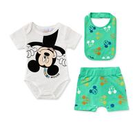 Completo Disney Mickey Mouse Body pantaloncino e bavaglino neonato bambino 6184
