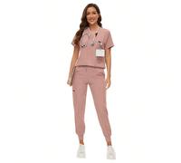 Completo divisa chirurgica da donna, set di camici da infermiera, abbigliamento da lavoro per salone di bellezza, camici clinici con top e pantaloni, set da medico, infermiere e clinica L,M,S,XL,XXLCo