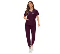 Completo divisa chirurgica da donna, set di camici da infermiera, abbigliamento da lavoro per salone di bellezza, camici clinici con top e pantaloni, set da medico, infermiere e clinica L,M,S,XL,XXLCo