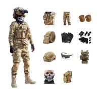 Completo Divisa Mimetica Ragazzo 12 Pezzi Camicia Pantaloni Elmetto | Tessuto Cotone a Griglia;Zaino,Pettorina,Maschera,Guanti Inclusi;Per Trekking,Campeggio