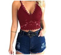 Completo Donna Sexy XL Vestiti Sexy Donna Aperti Reggiseno Comfort Wirefree Top Cinture Reggiseno Yoga Lingerie con Giarrettiera Toys Erotitici per Coppie A Letto Capodanno Red XL