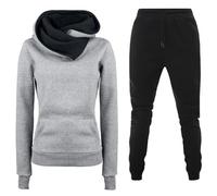 Completo Donna Sportivo Invernale Leggera Felpa Con Cappuccio E Pantaloni Jogging Tute 2 Pezzi Elegante Curvy Tuta Palestra Set Abbigliamento Casual Comode Morbida Completo Fitness Da Casa Outfit