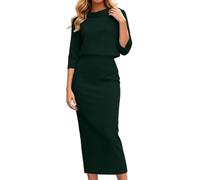 Completo due pezzi composto da abito midi e top in maglia elegante con gonn | Tuta Da Casa Signora Sportive Tempo Rosa Bianche Carta Argento Chiaro Classica Microfibra Freddo Skinny