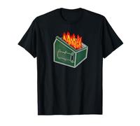 Completo Dumpster Fire Trash Can T Shirt Maglietta
