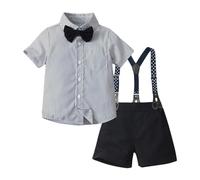 Completo Elegante Bambino Bambini Ragazzi Abbigliamento Set Abito Bimbo Estivo Completo Cerimonia Bambino Pantalone Camicia e Papillon per Feste di Compleanno