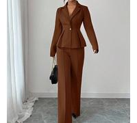 Completo elegante con vita svasata, pantaloni affusolati e alla moda adatti per pendolarismo, adatti per vacanze, appuntamenti, Festa dell'Indipendenza, abbigliamento da insegnante per donne L,M,S,XLC