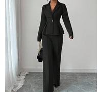 Completo elegante con vita svasata, pantaloni affusolati e alla moda per pendolarismo, adatto per vacanze, appuntamenti, Festa dell'Indipendenza, abbigliamento da insegnante per donne L,M,S,XL,XSColor