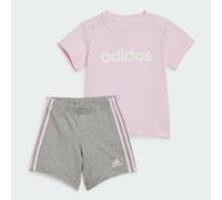 Completo Essentials Lineage Organic Cotton Tee and Shorts Clear Pink / White 0-3M