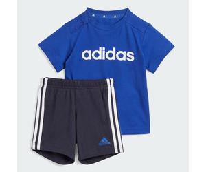 Completo Essentials Lineage Organic Cotton Tee and Shorts Semi Lucid Blue / White 9-12M