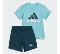 Completo Essentials Organic Cotton Tee and Shorts Light Aqua / Shadow Violet 9-12M