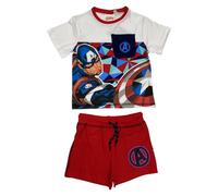 SUN CITY Completo Estivo Marvel Avengers, Iron Man, T-Shirt e Short da Bambino 4/10 Anni, Rosso
