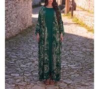 Completo formale da donna in 2 pezzi: abito senza maniche a collo tondo con copri-abito a maniche a pipistrello aperto sul davanti, adatto per matrimoni, gala e altre occasioni formali L,M,S,XLTradizi