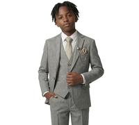Completo Formale Strutturato per Bambini da 8 Pezzi - Set Aderente per Paggetto, Matrimonio, Comunione, Età 1-16, 10 anni