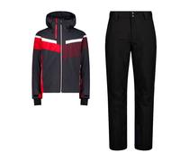 COMPLETO GIACCA FIX HOOD E PANTALONI CMP Blu, Rosso