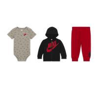 Completo in 3 pezzi con felpa con cappuccio e zip a tutta lunghezza, body e pantaloni Nike "Just Do It" Toss - Bebè - Multicolore