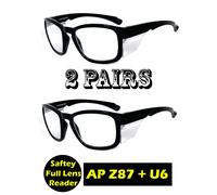 Completo Ingranditore Lente Sicurezza Occhiali da Lettura Ap Z87 + U6 + 1.00 A+