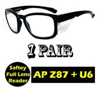 Completo Ingranditore Lente Sicurezza Occhiali da Lettura Ap Z87 + U6 + 1.00 A+