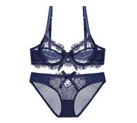 Completo Intimo Donna Elegante Scollatura Profonda Slip Donna Invisibili Romantico Reggiseno Sportivo Completo Intimo Sexy a Tre Pezzi con Guanti per Addio al Celibato/Nubilato