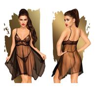 Completo intimo donna Penthouse Sexy Body babydoll e perizoma nero