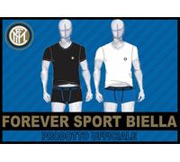 COMPLETO INTIMO FC INTER ORIGINALE T-SHIRT + BOXER 100% COTONE OFFERTA