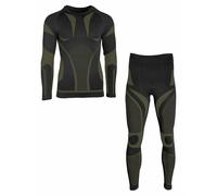 COMPLETO INTIMO TERMICO ALTA QUALITÀ MIL-TEC DI COLORE NERO VERDE