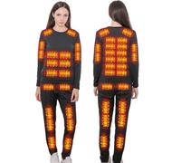 Completo Intimo Termico Riscaldato per Uomo e Donna, Pantaloni e Maglia Riscaldati da Uomo con Ricarica USB, Abbigliamento Termico Invernale con 42 Zone di Riscaldamento,Women,6XL