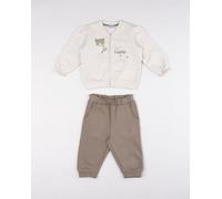 Completo jogging bimba due pezzi beige/marrone orsetti