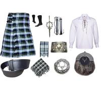 Completo Kilt Da Uomo Scozzese Con 10 Pezzi E Testa Di Cervo Per Matrimonio