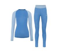 Completo legging e t-shirt a maniche lunghe donna Kari Traa Kaia Bleu S