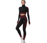 Completo Leggings e Top - Nero / Rosso / S