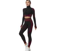 Completo Leggings e Top - Nero / Rosso / S KP25034