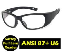 Completo Lente Wrap IN Giro Sicurezza Occhiali da Lettura Ansi Z87+U6 + 1.00 A+