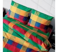 COMPLETO LENZUOLA 100% COTONE SCOZZESE ROSSO SINGOLO MADE IN ITALY