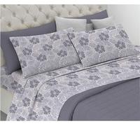 Completo Lenzuola 100% Cotone - Una Piazza, Letto 80x190 | Set ANEMONE con 1 Federa, Lenzuolo Sopra, Lenzuolo Sotto con Angoli | Cotone - Tessuto Morbido, Traspirante | Made in Italy - GALEONE