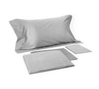 Completo lenzuola 100% raso di cotone in tinta unita SATIN ELITE