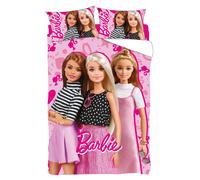 COMPLETO LENZUOLA 3 PEZZI BARBIE LETTO UNA PIAZZA E MEZZA LENZUOLA IN 100% CO
