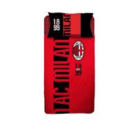 Completo lenzuola A.C. Milan Ufficiale - 1 Posto Letto Singolo