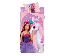 Completo Lenzuola Barbie Letto 1 Piazza Singolo 100% Cotone Prodotto Ufficiale