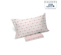 Completo Lenzuola Caleffi Singola Belfiore Tortora Puro Cotone