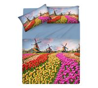 Completo lenzuola copriletto 1 piazza singolo cotone stampa digitale Olanda